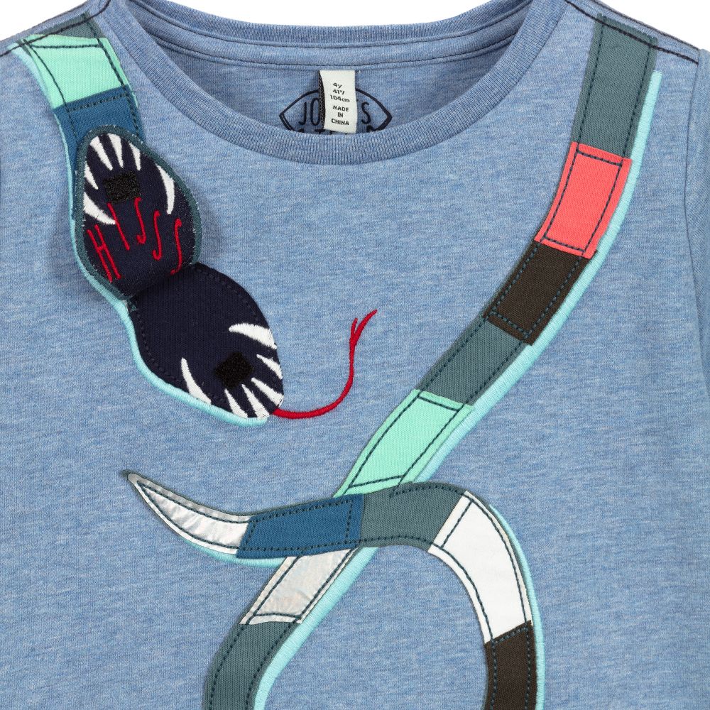 Joules-Blue Marl Snake T-Shirt | Childrensalon Outlet