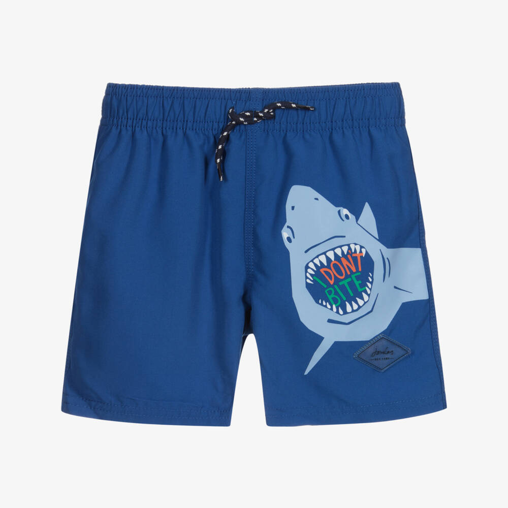 Joules-Blue Shark Swim Shorts | Childrensalon Outlet