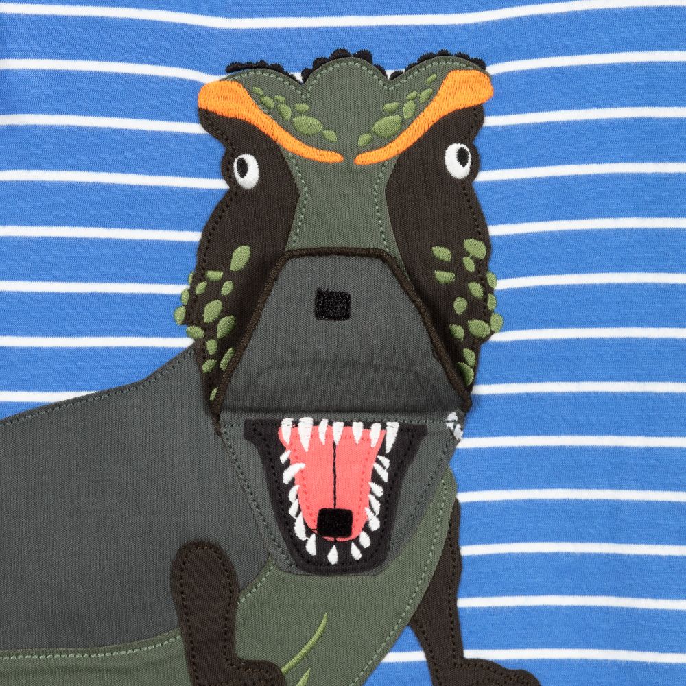 Joules Boys Striped Dinosaur T Shirt