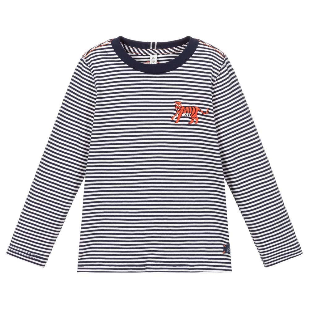 Joules-Blue & White Striped Top | Childrensalon Outlet