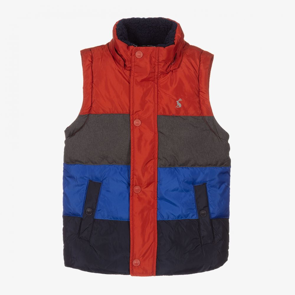 جولز-جاكيت مبطن 2 في 1 لون أزرق ورمادي وأحمر للأولاد | Childrensalon Outlet