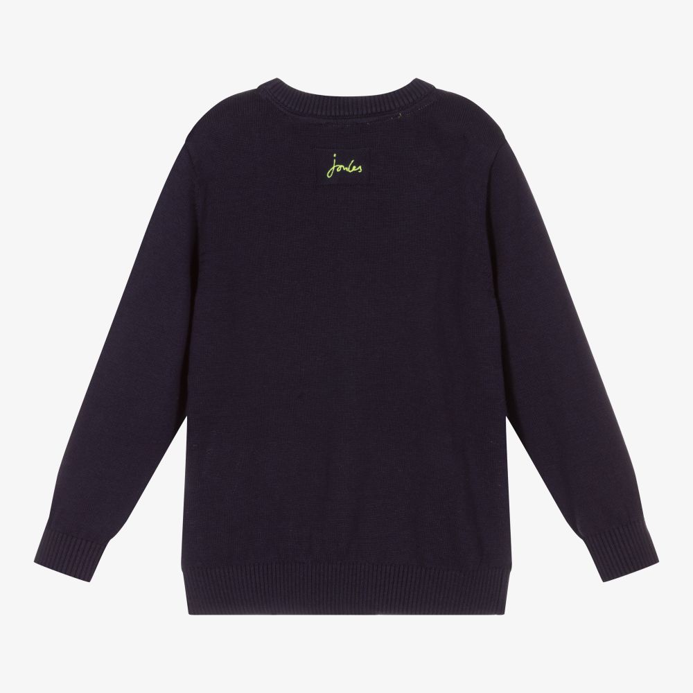 Joules Boys Blue Animal Cotton Jumper Childrensalon Outlet