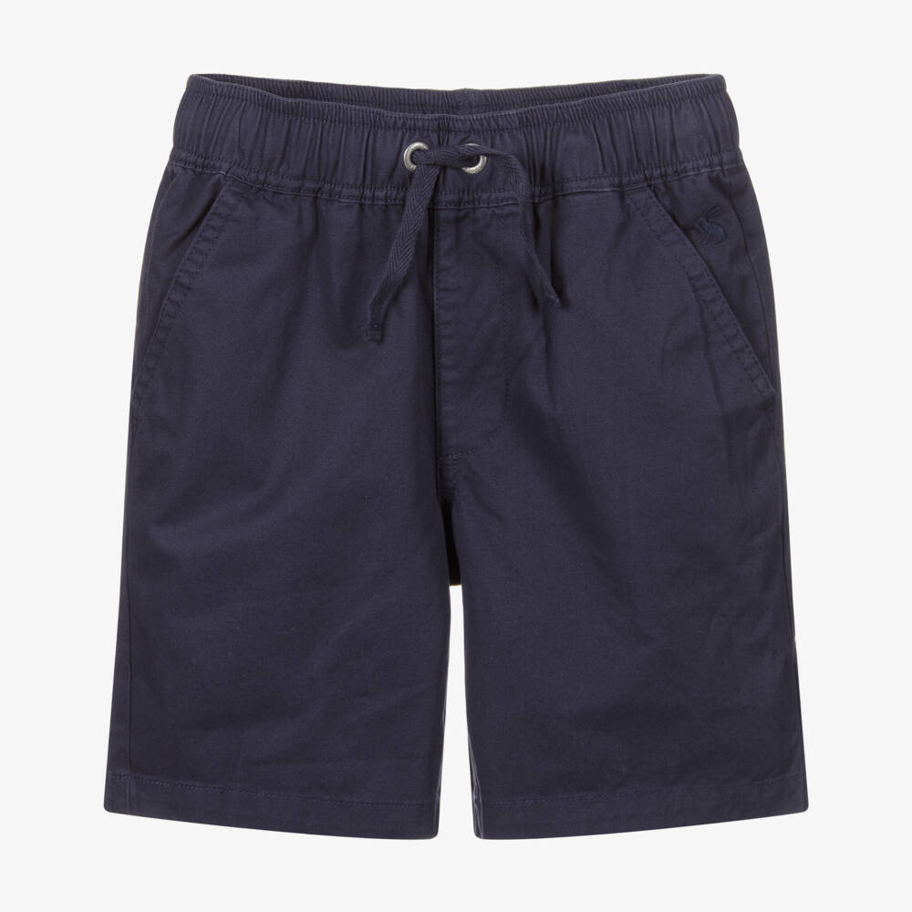 Joules-Boys Blue Cotton Shorts | Childrensalon Outlet