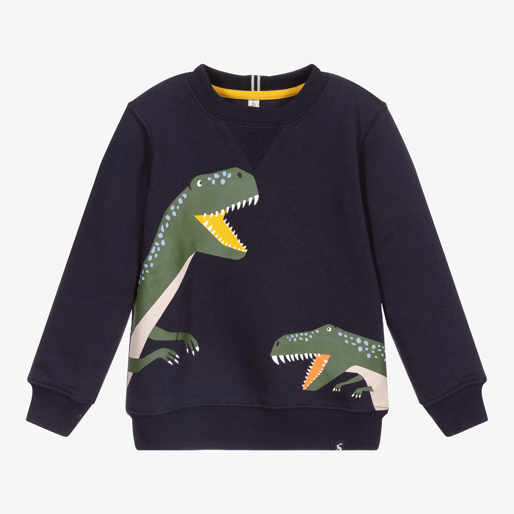 Joules - Boys Blue Dinosaur Sweatshirt | Childrensalon