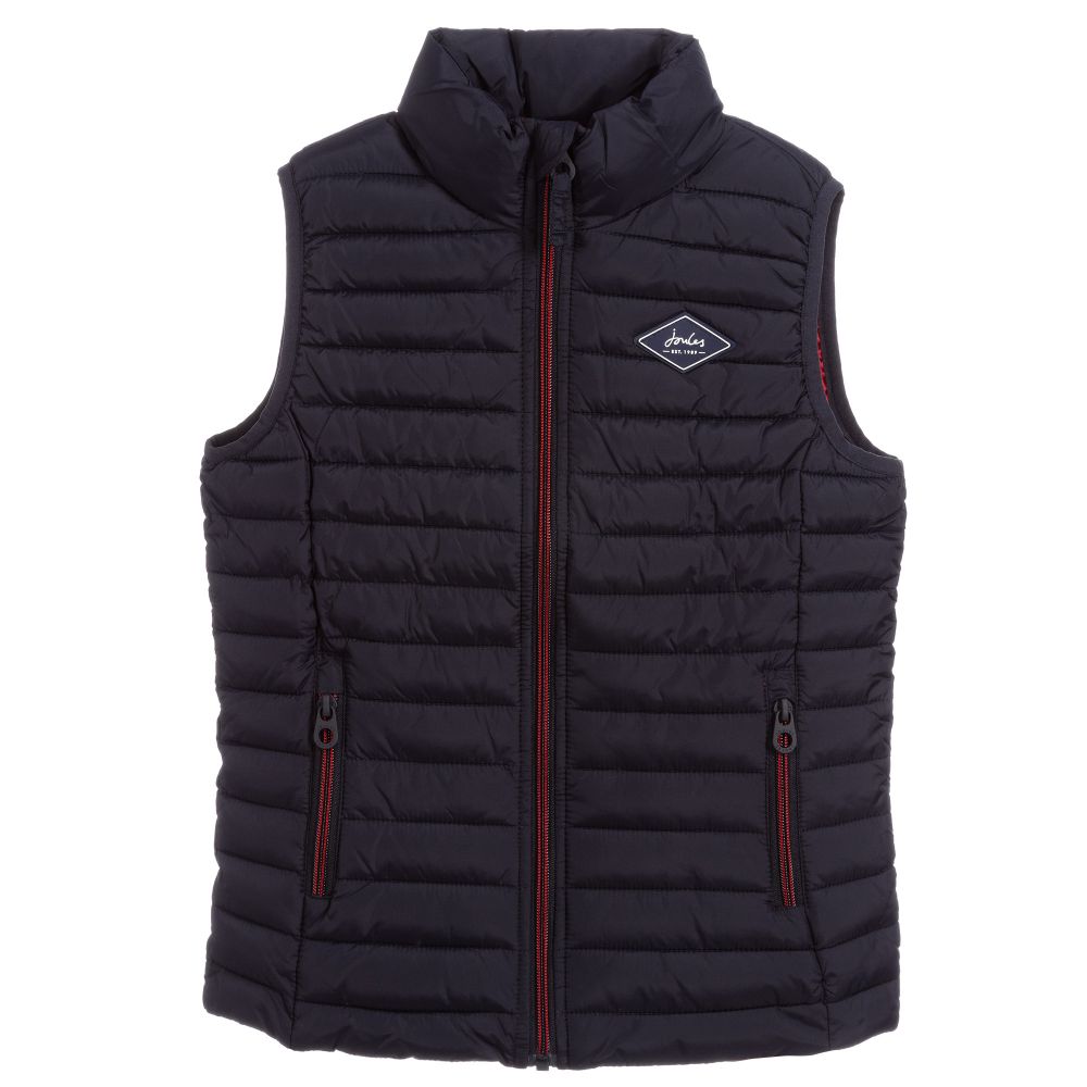 Joules - Boys Blue Packable Gilet | Childrensalon