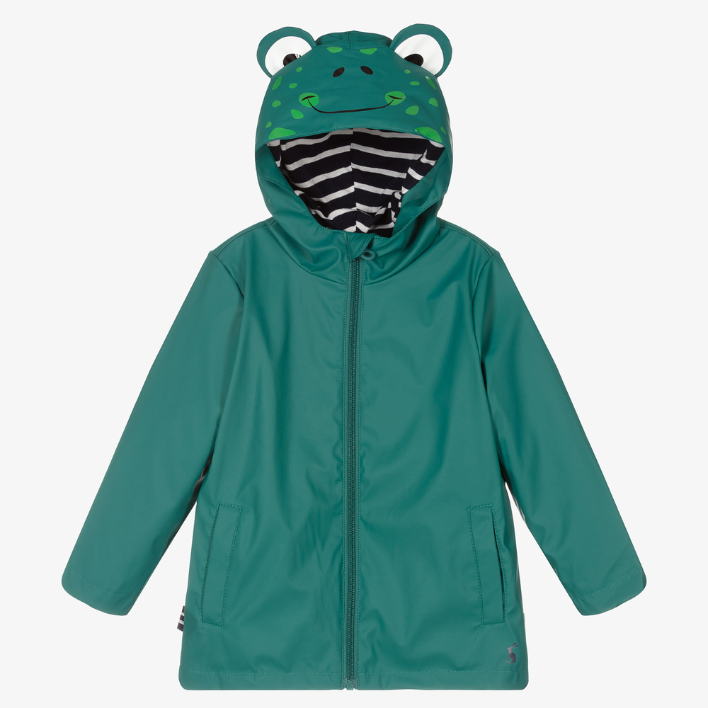 Joules - Grüne Frosch-Regenjacke für Jungen | Childrensalon