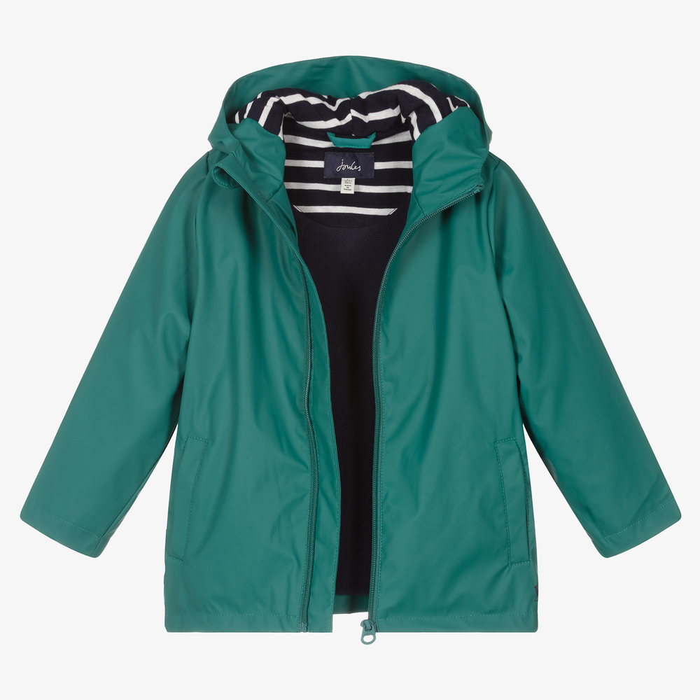 Joules Boys Green Frog Raincoat Childrensalon Outlet