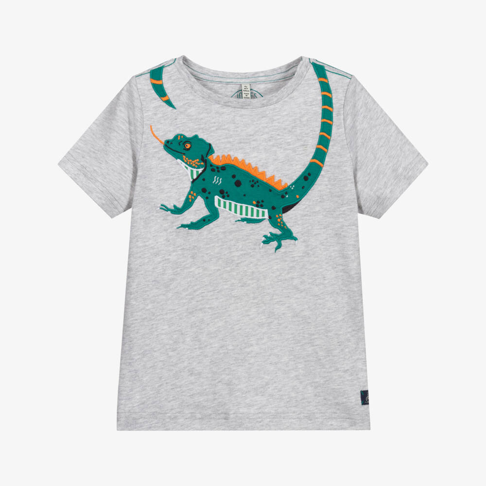 Joules-Boys Grey Cotton T-Shirt | Childrensalon Outlet