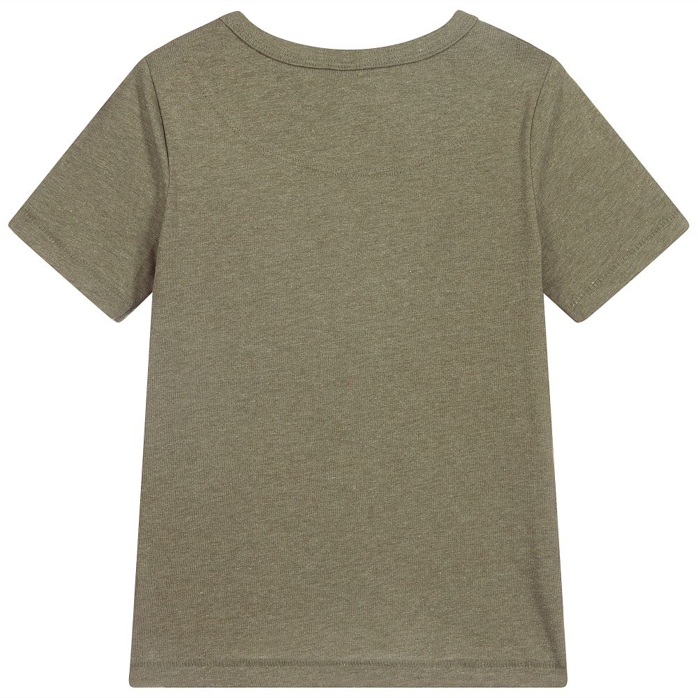 جولز-تيشيرت قطن لون أخضر كاكي للأولاد | Childrensalon Outlet
