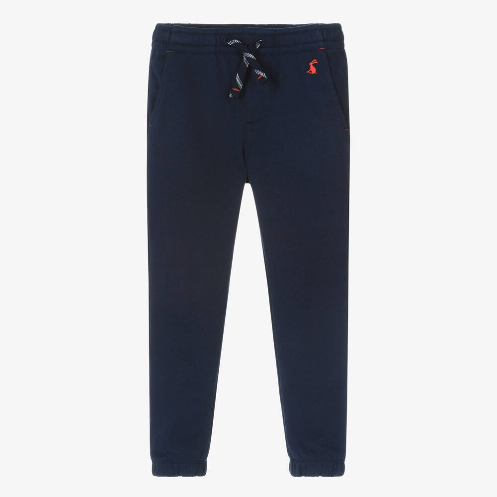 Boys Navy Blue Cotton Jersey Joggers