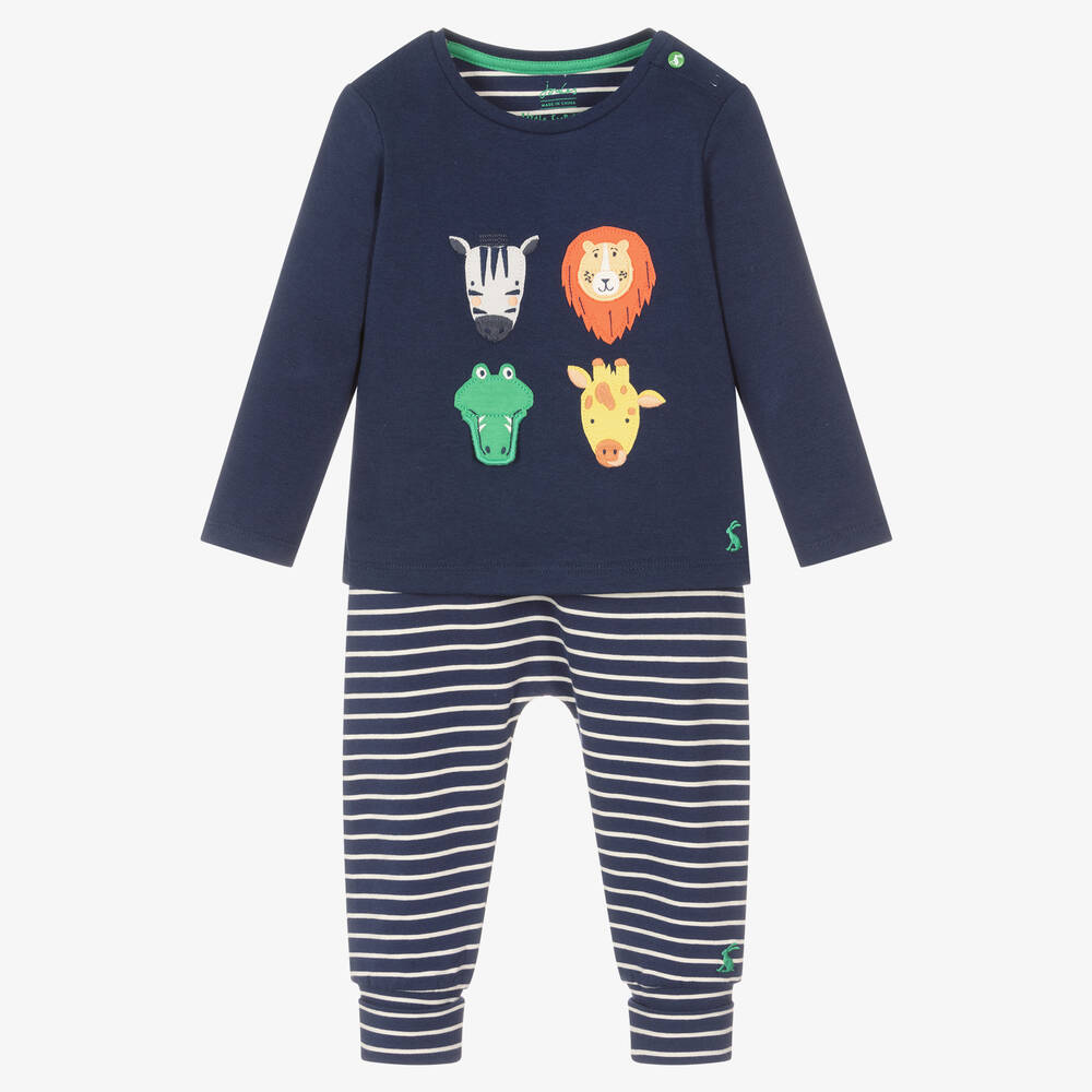 Joules - Navyblaues Dschungeltier-Hosen-Set | Childrensalon