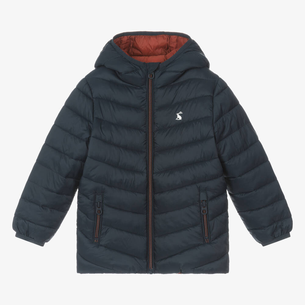 Joules-Boys Navy Blue Packable Puffer Coat | Childrensalon Outlet