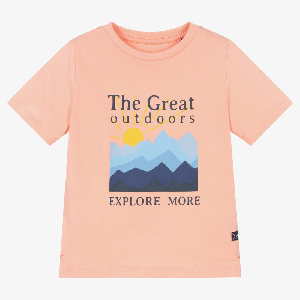 Joules - Boys Pink Cotton Explore T-Shirt | Childrensalon