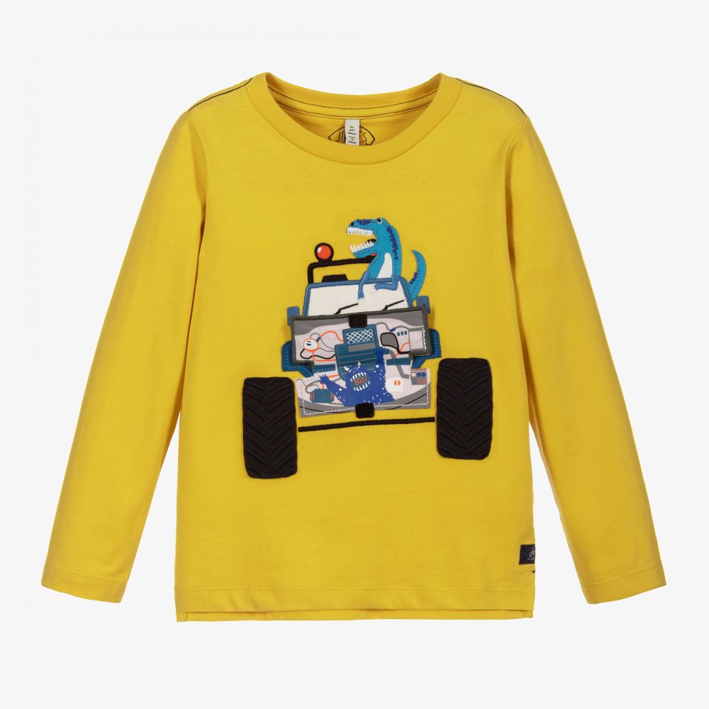 جولز-توب قطن جيرسي لون أصفر داكن للأولاد | Childrensalon Outlet