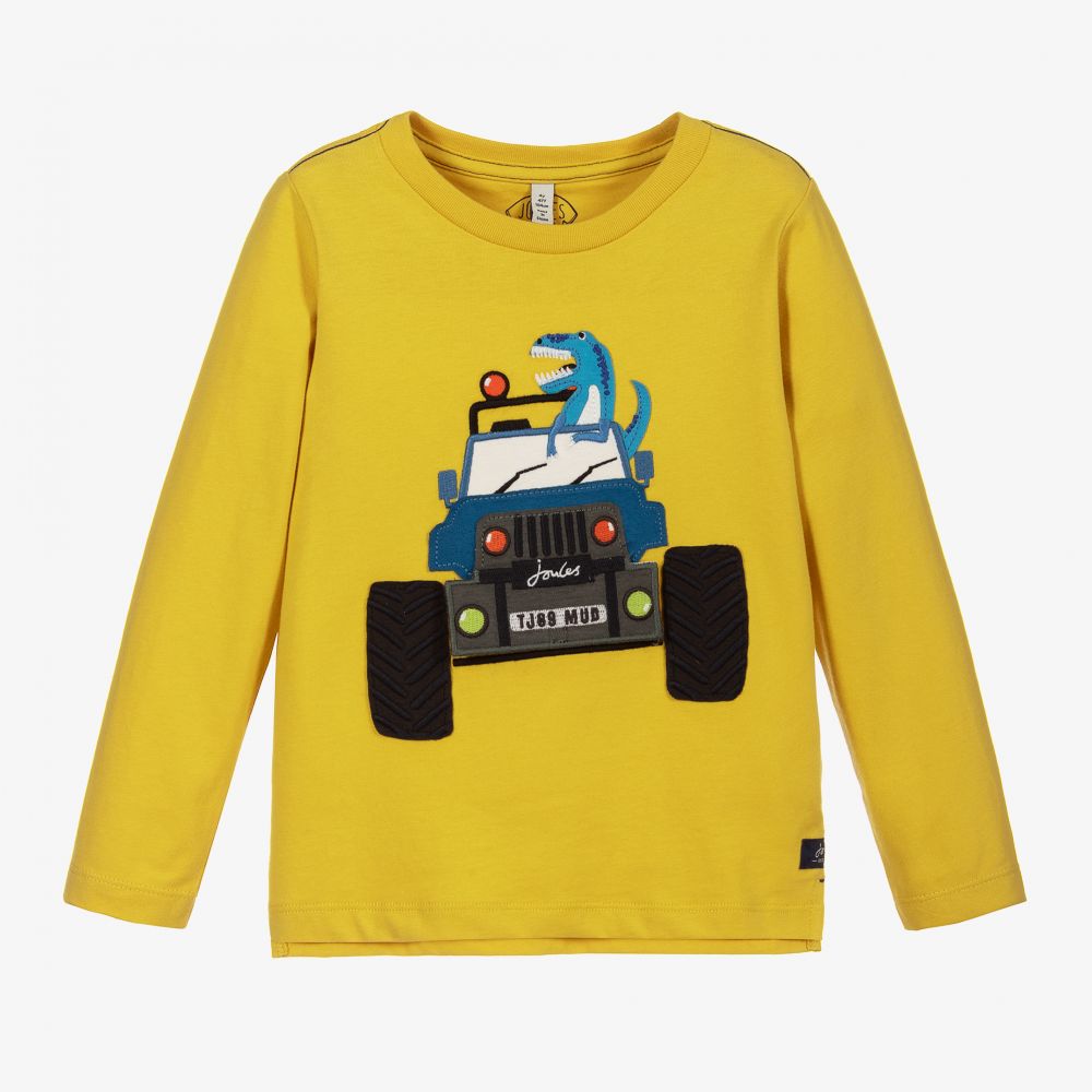 Joules - Boys Yellow Cotton Jersey Top | Childrensalon