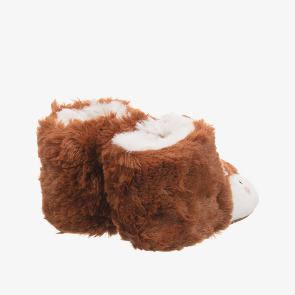 Joules-Brown Fox Slippers | Childrensalon Outlet