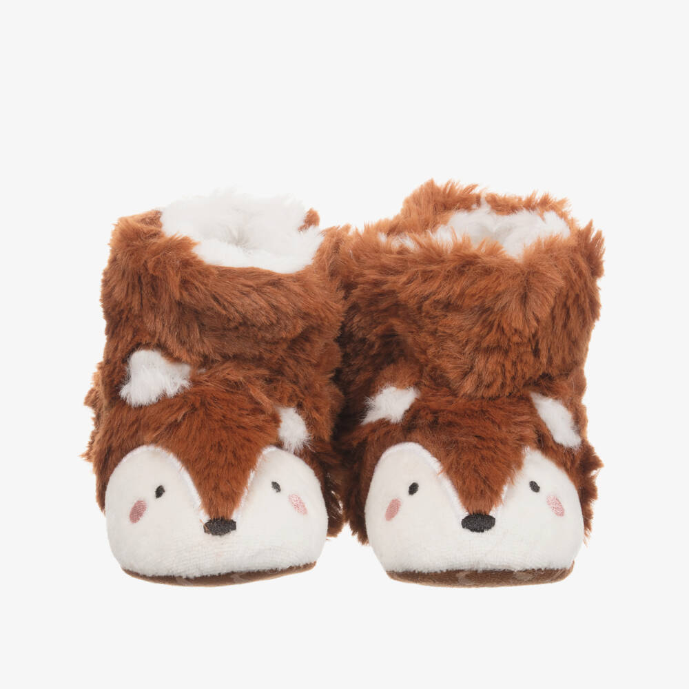 Joules-Brown Fox Slippers | Childrensalon Outlet