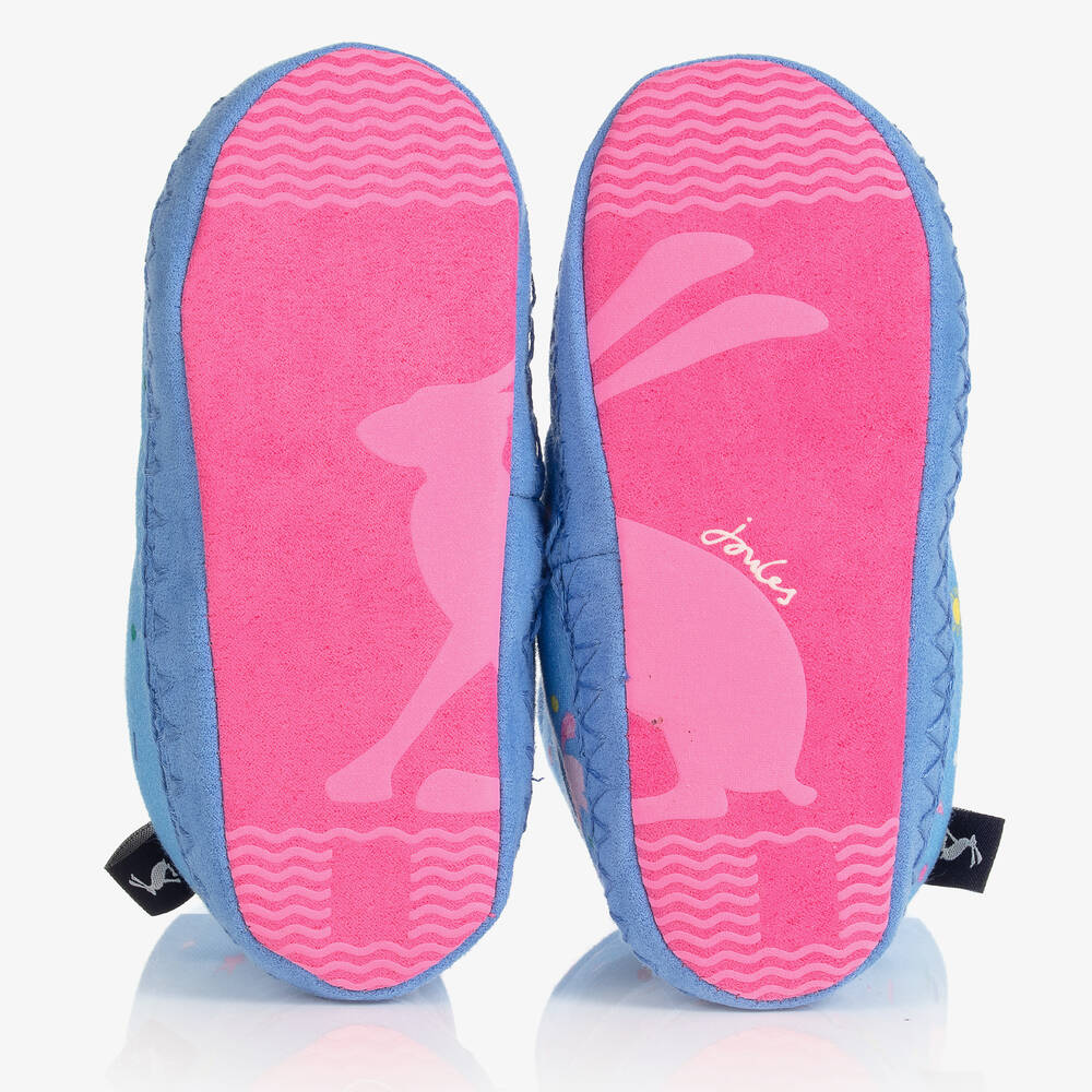 Joules Girls Blue Boot Slippers Childrensalon Outlet