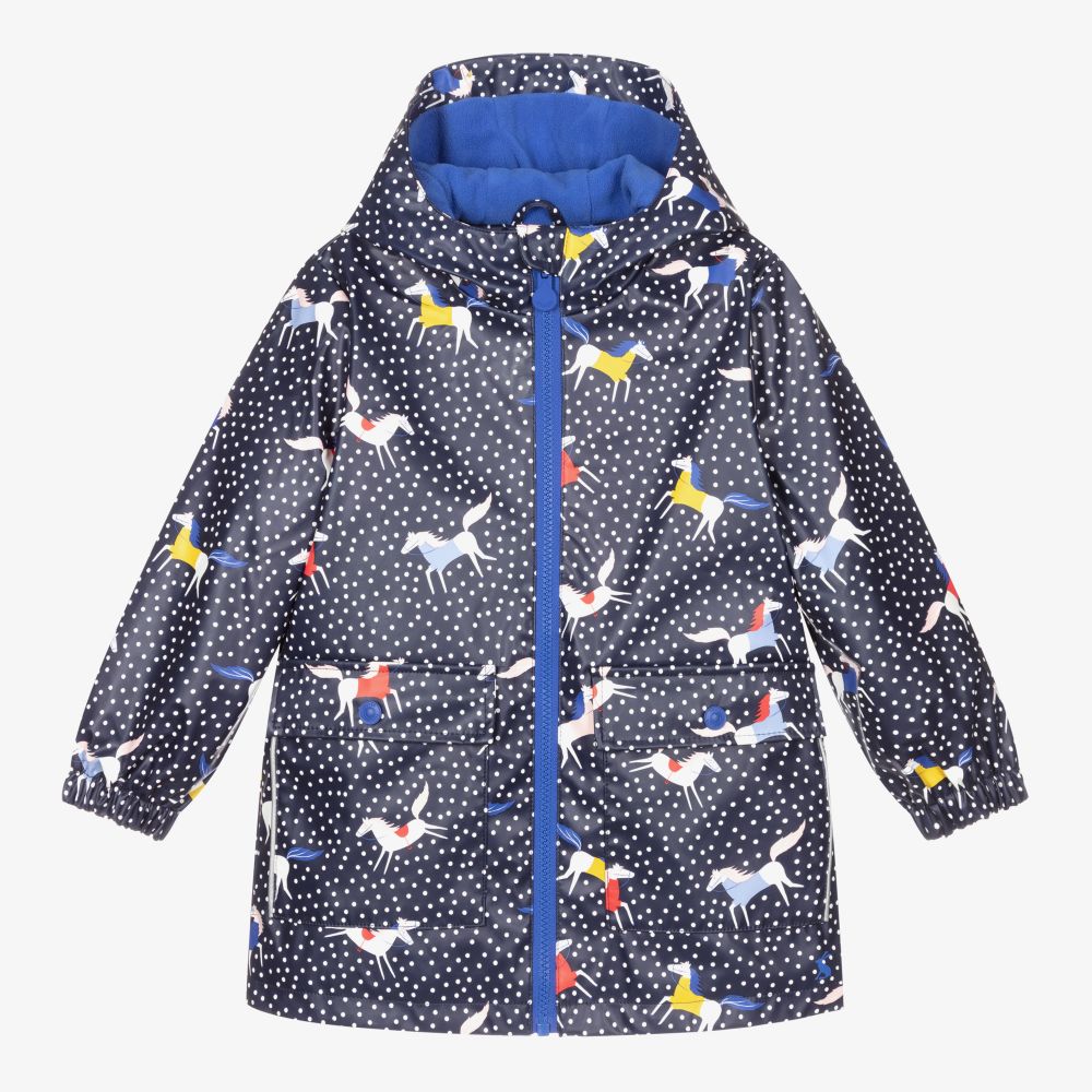 Joules - معطف واقي من المطر لون أزرق للبنات | Childrensalon