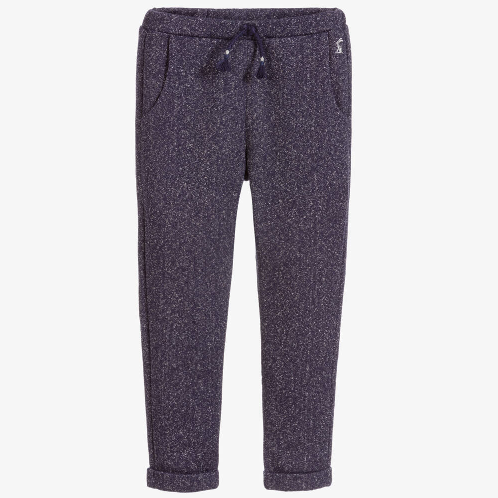 Joules-Girls Blue Jersey Joggers | Childrensalon Outlet