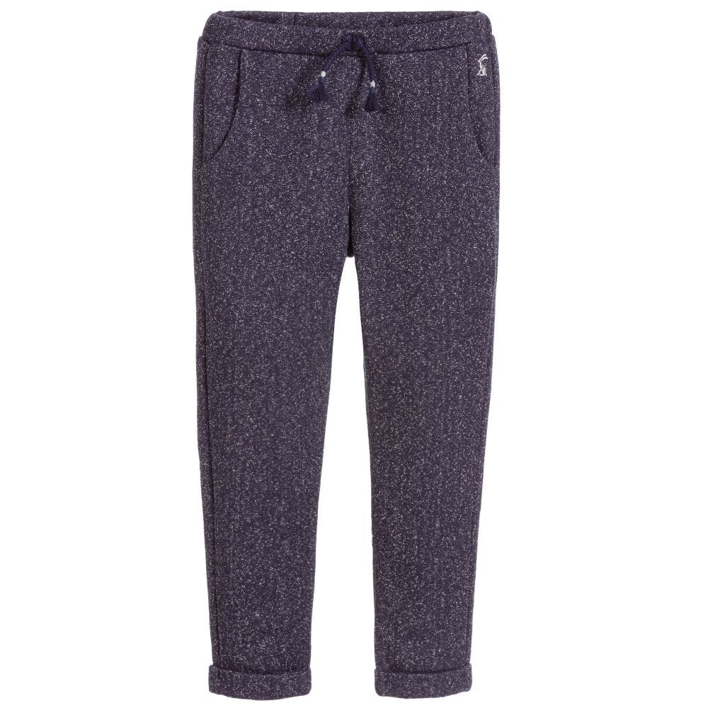 Joules - Girls Blue Jersey Joggers | Childrensalon