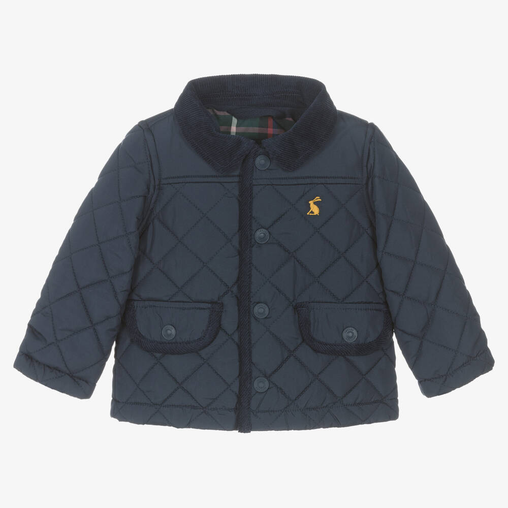 Joules - Girls Blue Quilted Jacket | Childrensalon