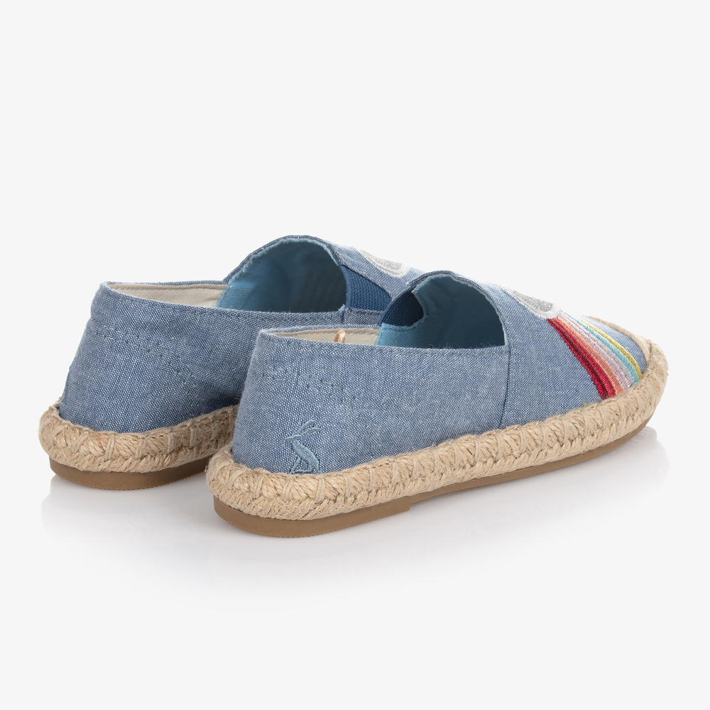 Joules Girls Blue Rainbow Espadrilles
