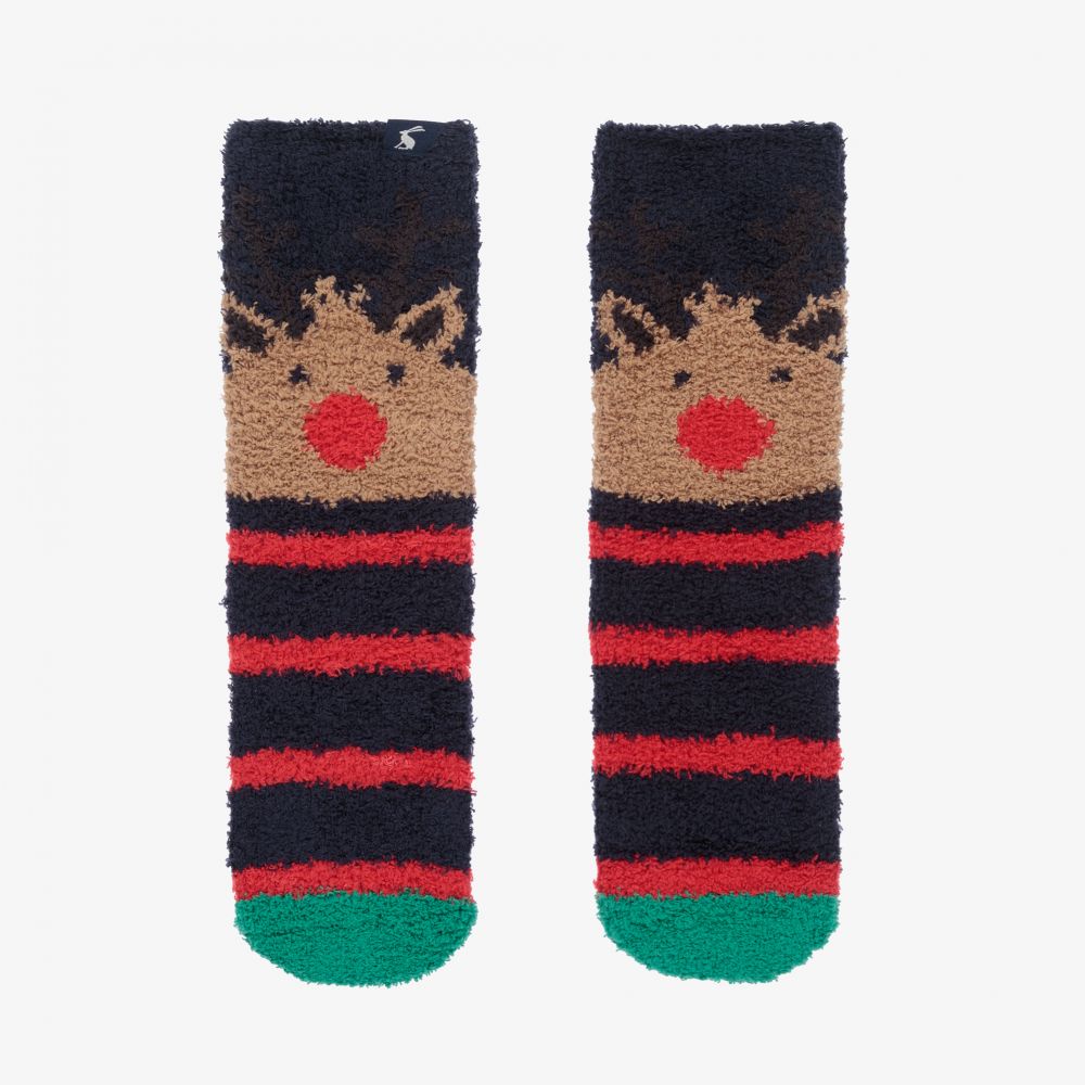 Joules - Chaussettes bleues Renne Fille | Childrensalon