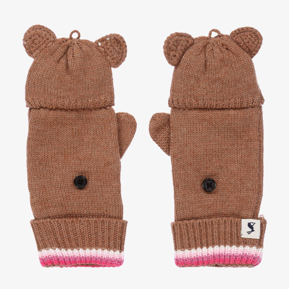 جولز-طقم قبعة محبوك لون بني للبنات | Childrensalon Outlet