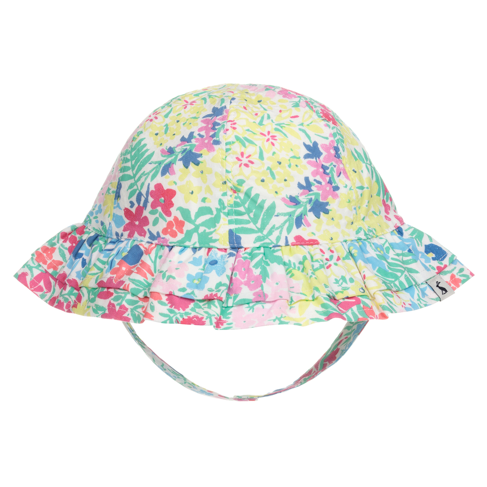 Joules - قبعة واقية من الشمس قطن بطبعة ملونة للبنات | Childrensalon