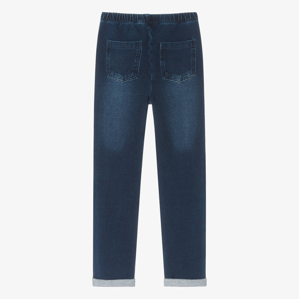 Joules Girls Dark Blue Cotton Jeggings Childrensalon Outlet