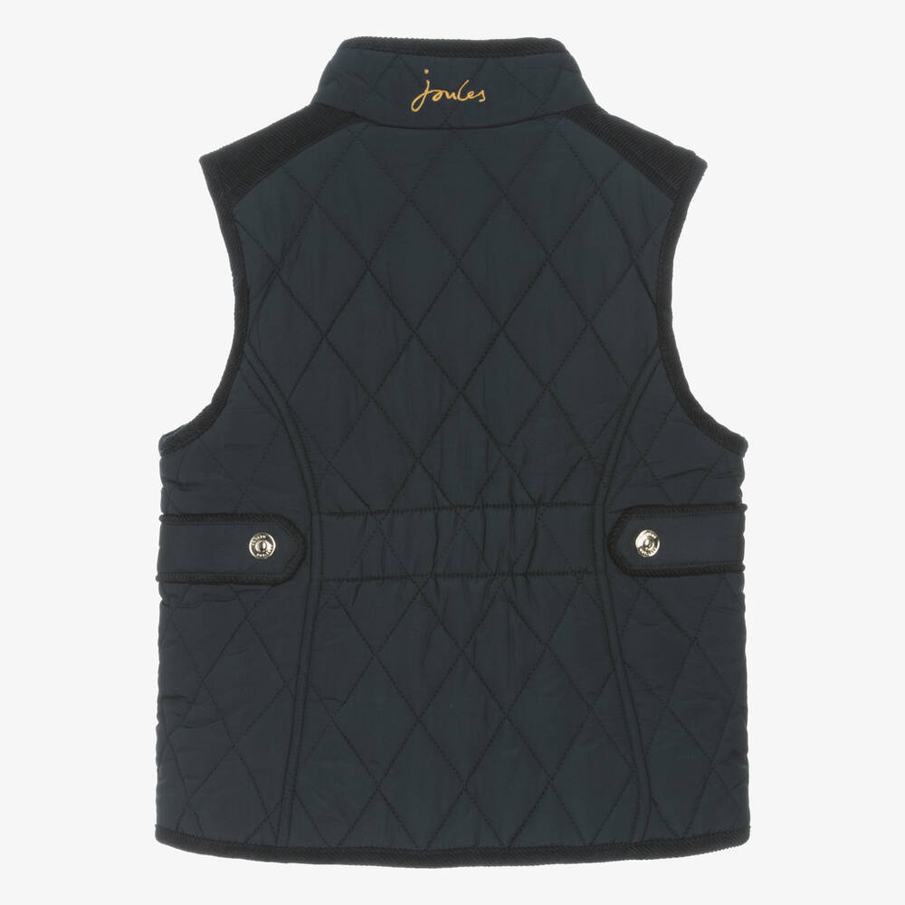Girls navy quilted jacket top