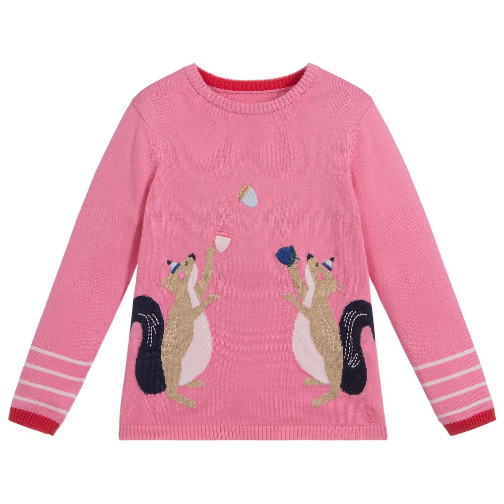 Joules - Girls Pink Cotton Sweater | Childrensalon