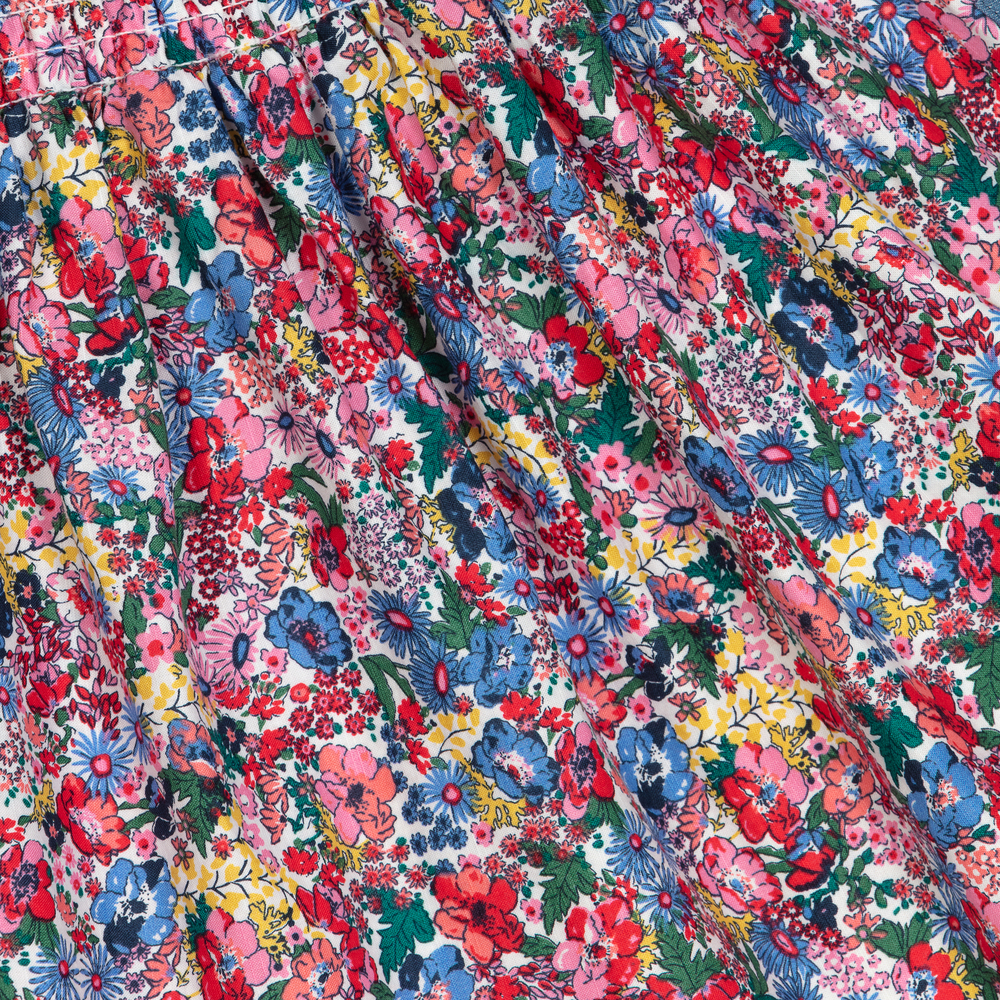 جولز-تنورة قطن لون أبيض بطبعة ورود | Childrensalon Outlet