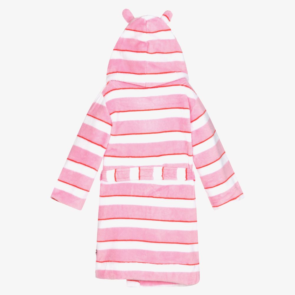 Joules Girls Pink Striped Bathrobe Childrensalon Outlet