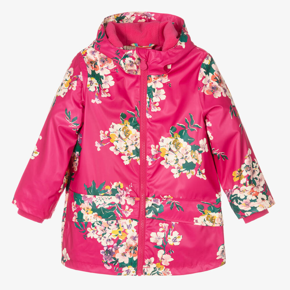 Joules - Girls Pink Waterproof Coat | Childrensalon