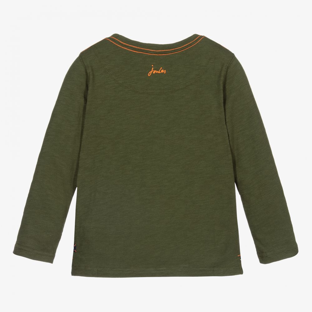 جولز-توب قطن لون أخضر للأولاد | Childrensalon Outlet