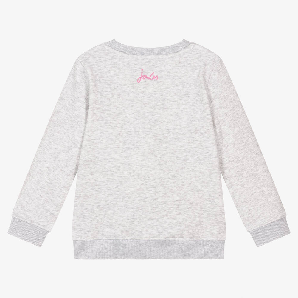 Joules-سويتشيرت قطن جيرسي لون رمادي للبنات | Childrensalon Outlet