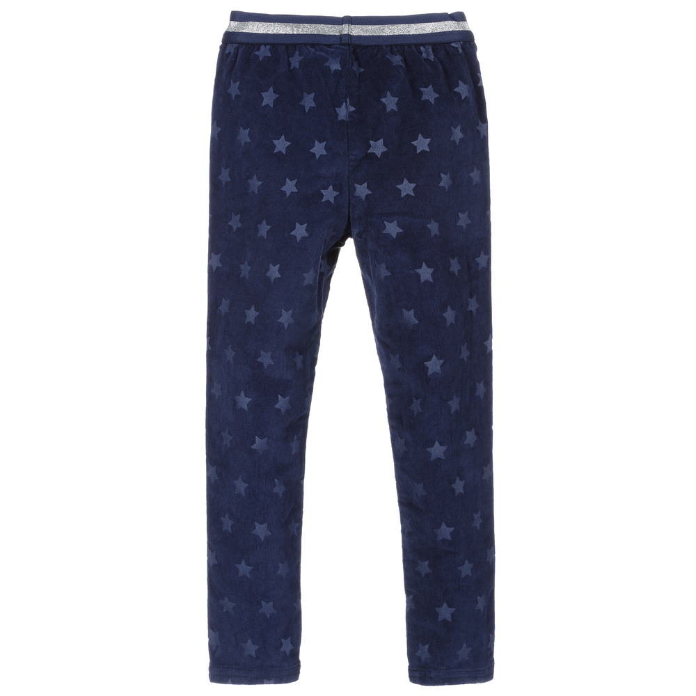 جولز-بنطلون قطن كوردروي لون كحلي بطبعة نجوم للبنات | Childrensalon Outlet