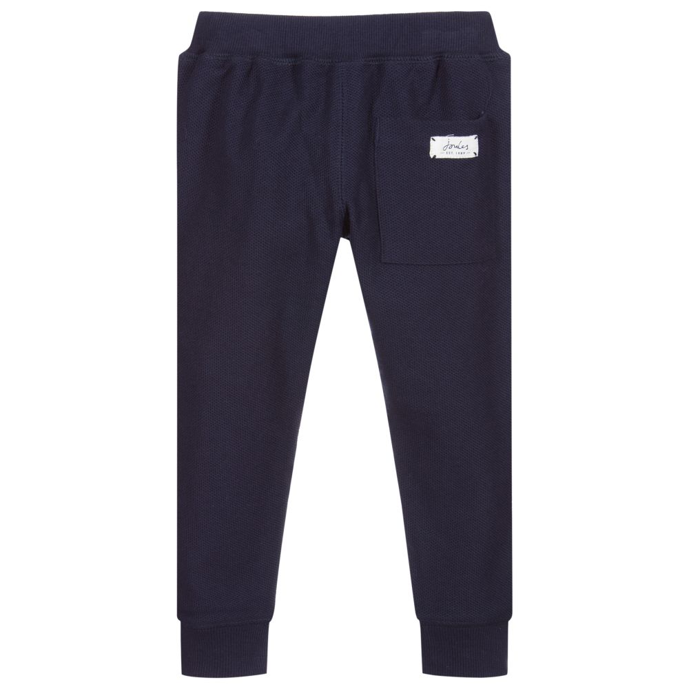 Joules Navy Blue Cotton Piqu Joggers
