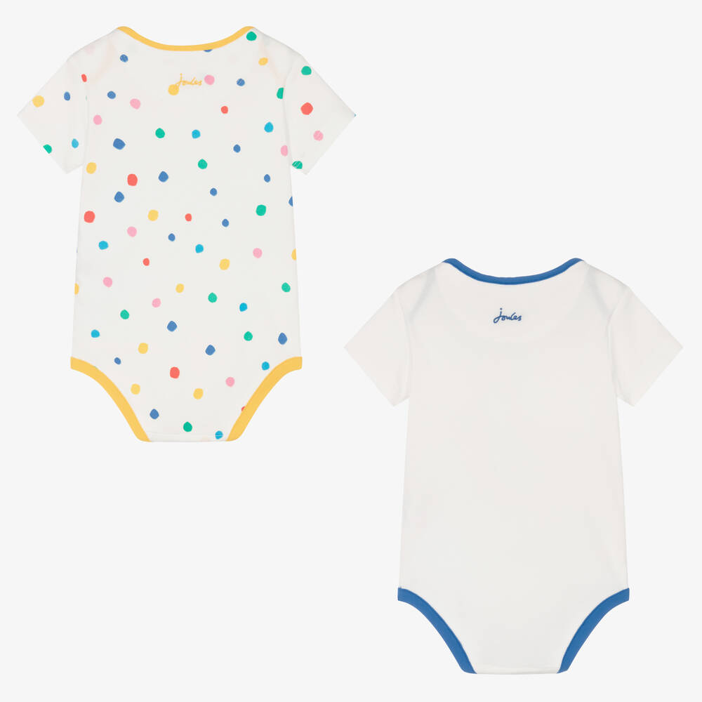 Joules-Белые хлопковые боди (2шт.) | Childrensalon Outlet