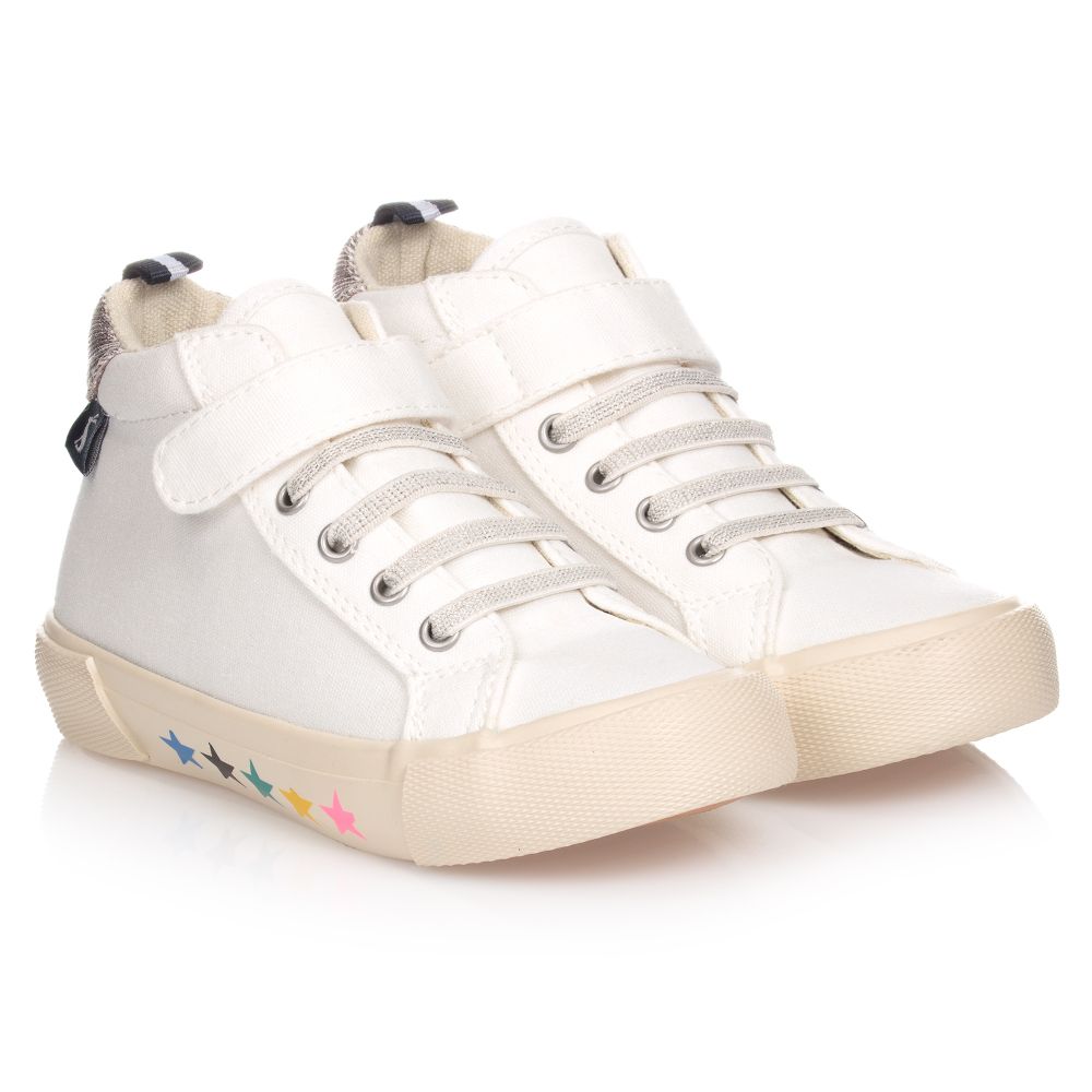 Joules - White High-Top Trainers | Childrensalon