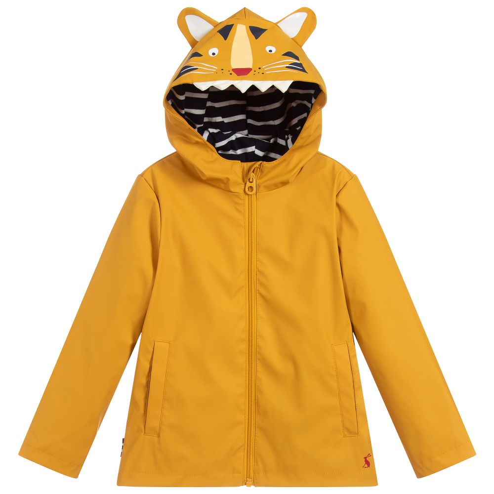 Joules - Gelbe Regenjacke mit Tigermuster | Childrensalon