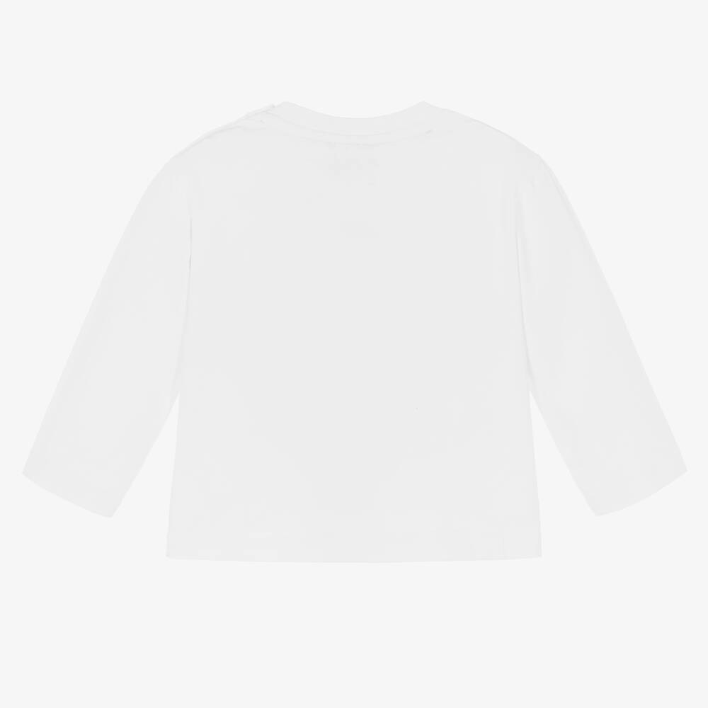 Joyday-Baby Boys White Cotton Super Hero Top | Childrensalon Outlet