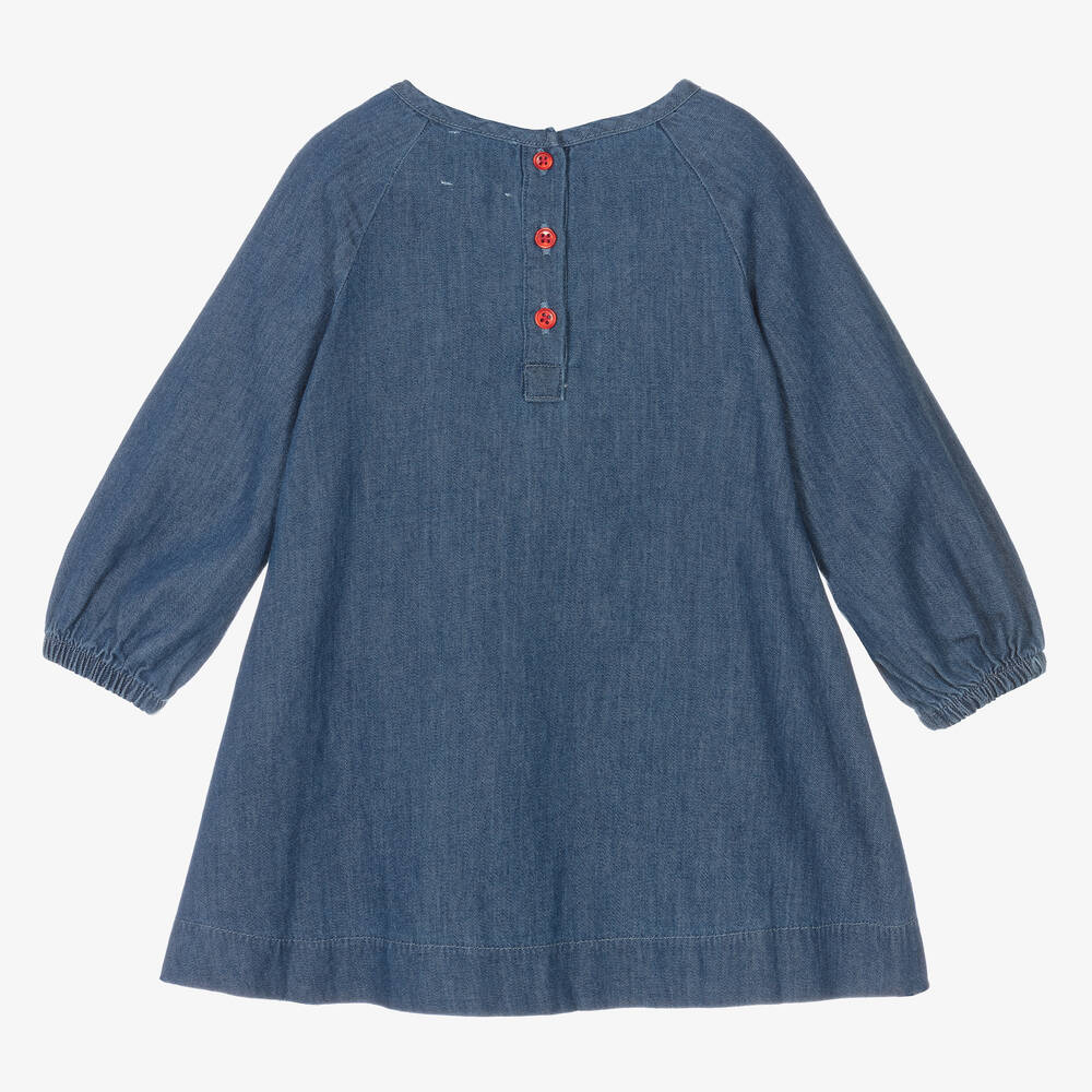 Joyday-Baby Girls Blue Chambray Dress | Childrensalon Outlet