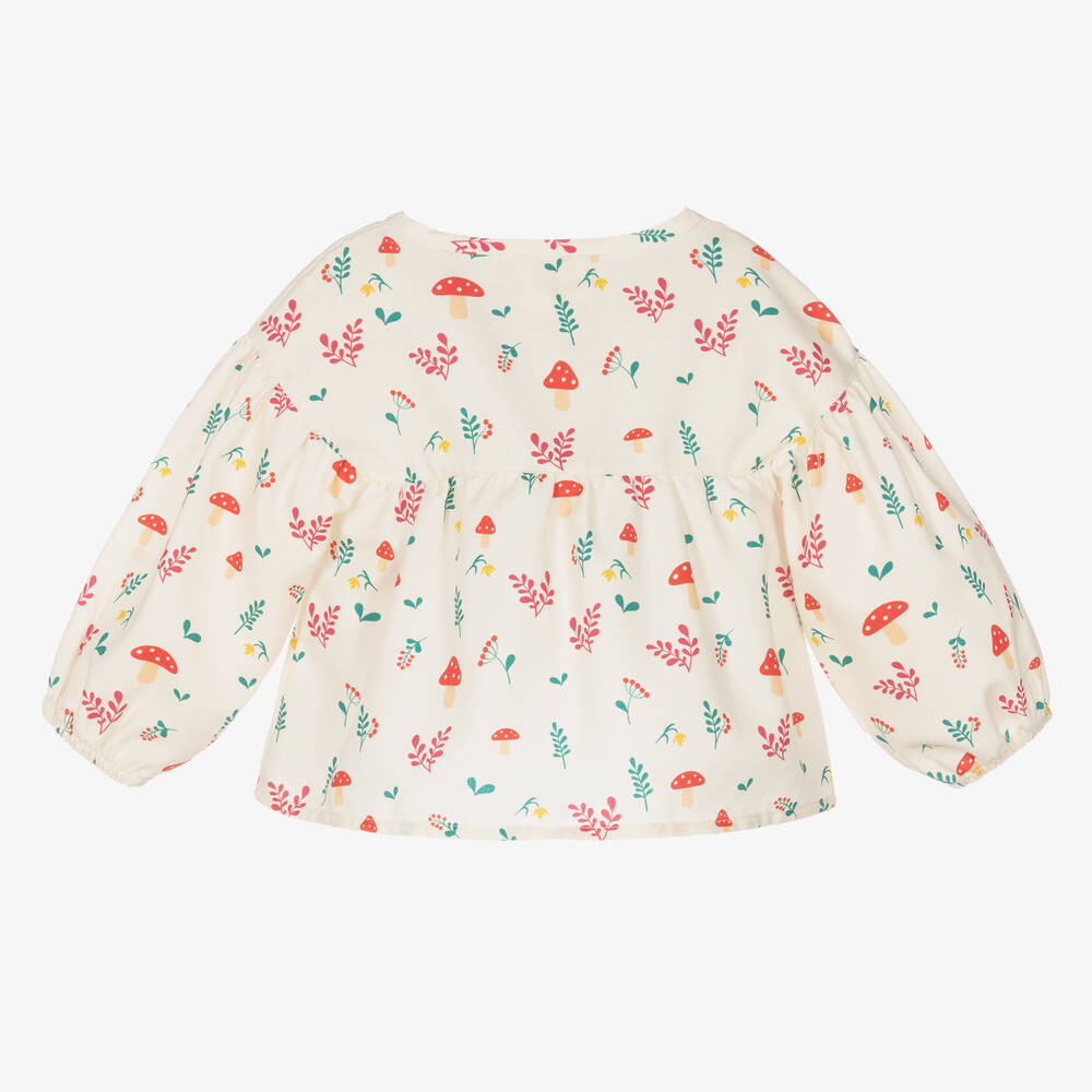 Joyday-Baby Girls Ivory Cotton Woodland Blouse | Childrensalon Outlet