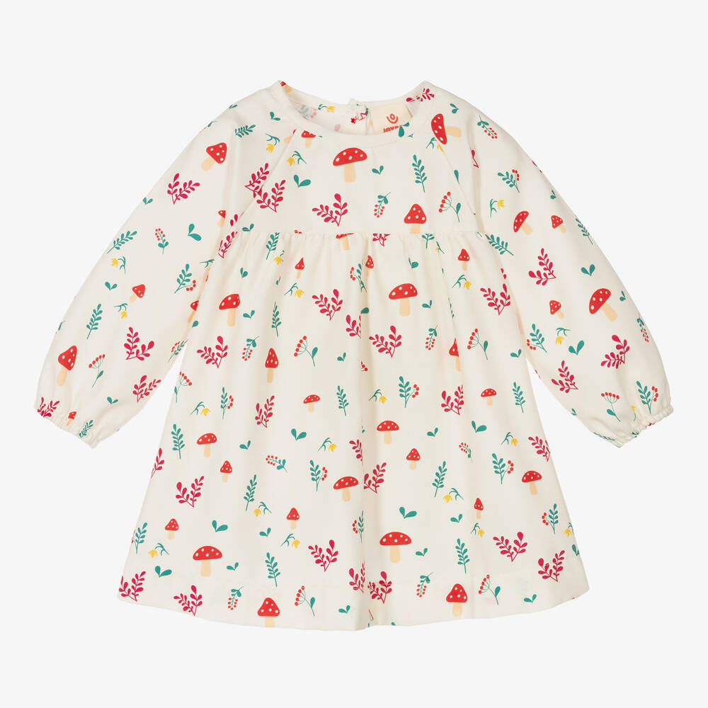 Joyday - Robe ivoire en coton forêt bébé fille | Childrensalon