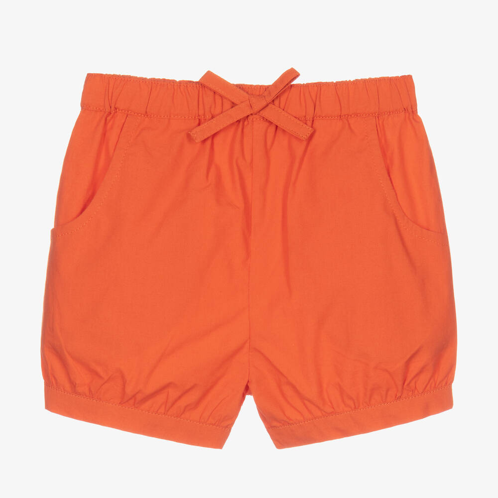 Joyday - Baby Girls Orange Cotton Shorts | Childrensalon
