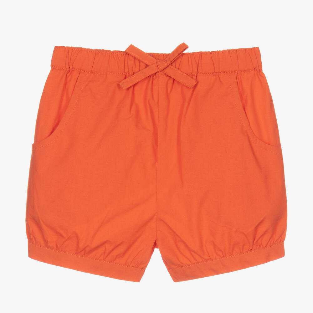 Joyday-Baby Girls Orange Cotton Shorts | Childrensalon Outlet