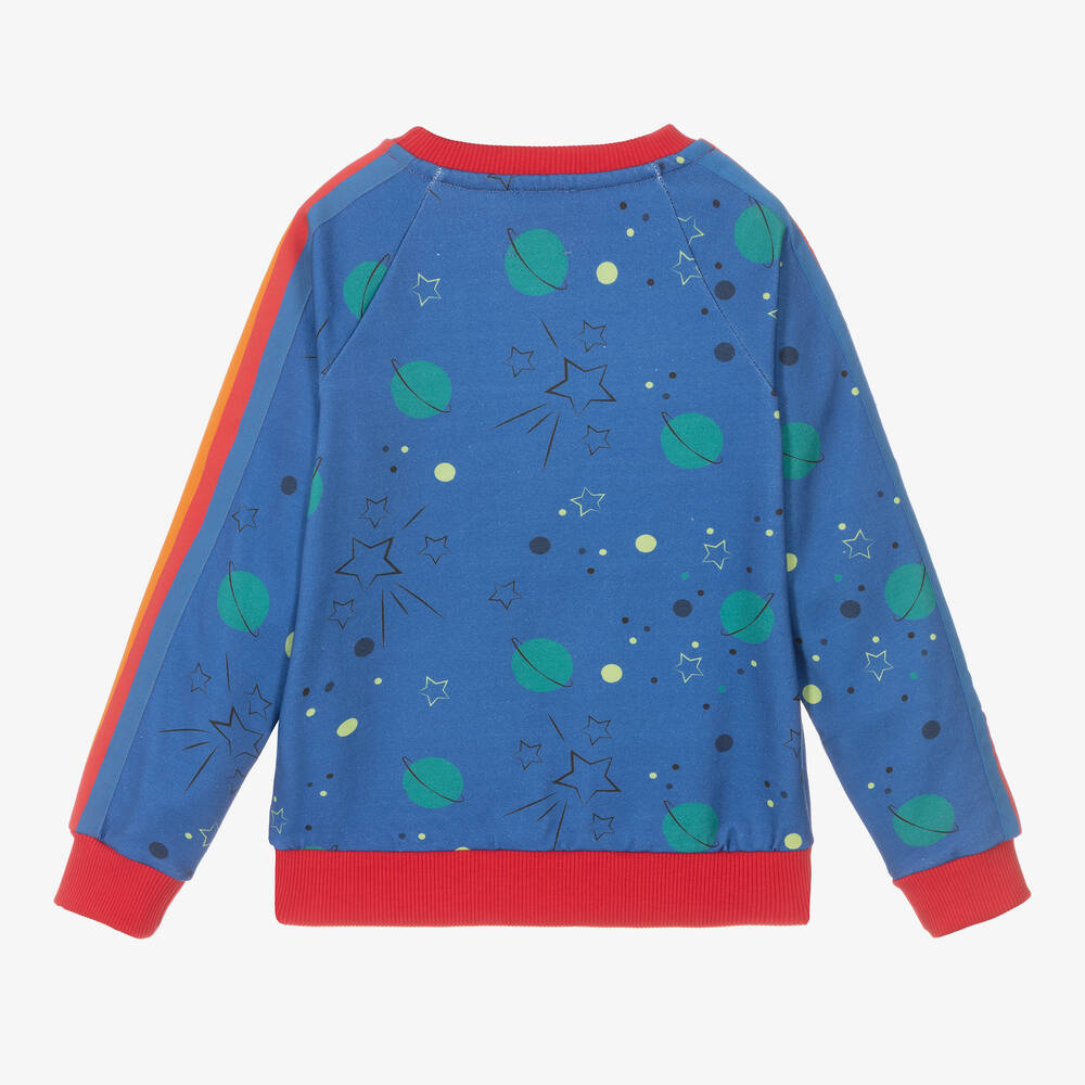 Joyday-Синий хлопковый свитшот с планетами и звездами | Childrensalon Outlet